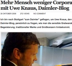 Daimler Blog, Uwe Knaus, Miss Creative Classy